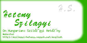 heteny szilagyi business card